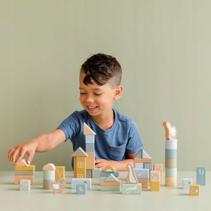 Bloques de madera aves