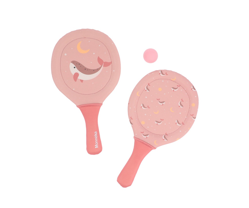 Palas de Playa Neopreno con Pelota Whale Pink