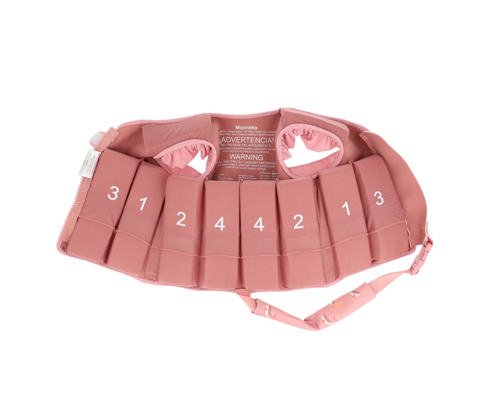 Chaleco Flotador Aprendizaje Whale Pink