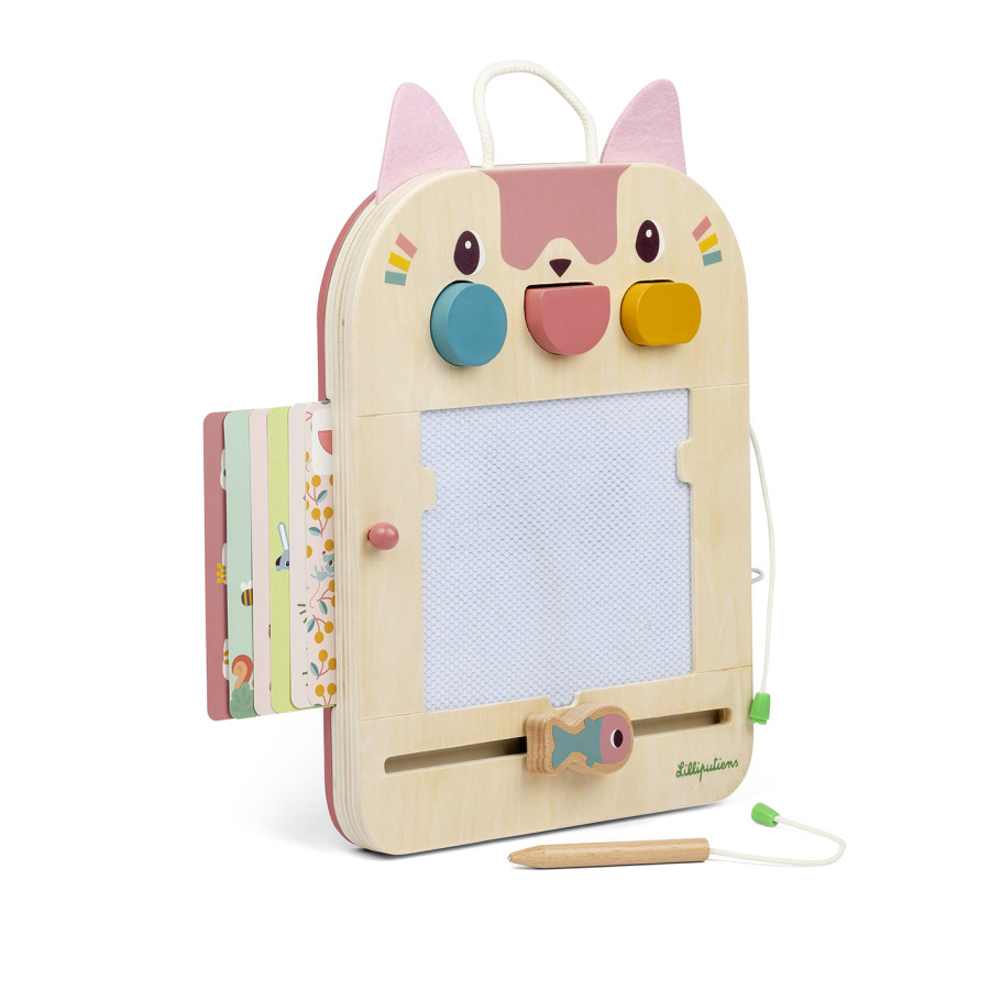 Pizarra mágica de madera de Jeanne la gata