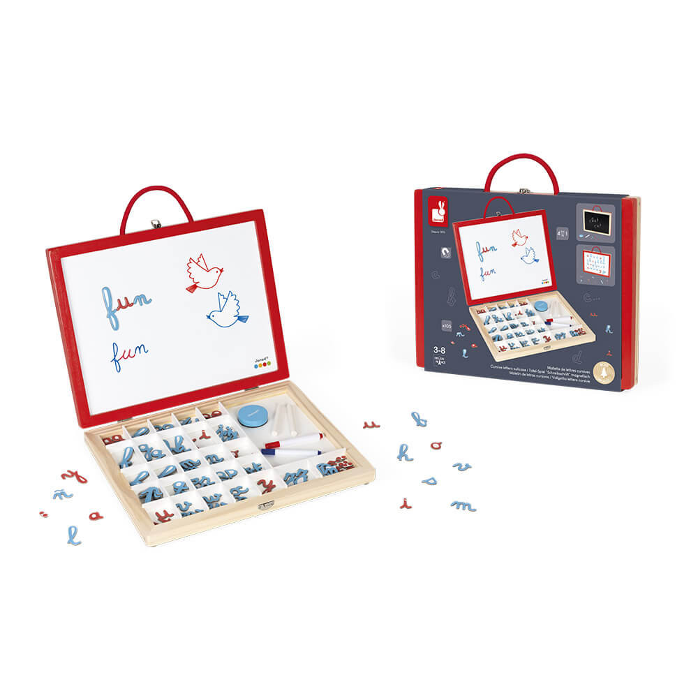 Maletín de letras cursivas